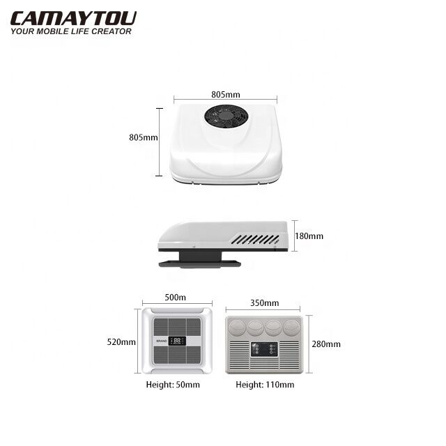 ছাদ ইলেকট্রিক পার্কিং ডিসি 12v 24v 48v Rv Marine 12 ভোল্ট এয়ার কন্ডিশনার পার্কিং কুলার জন্য গাড়ী Rv ভ্যান কেবিন ট্রাক নৌকা